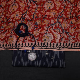 Pochampally ikat cotton 2pc unstitched dress material