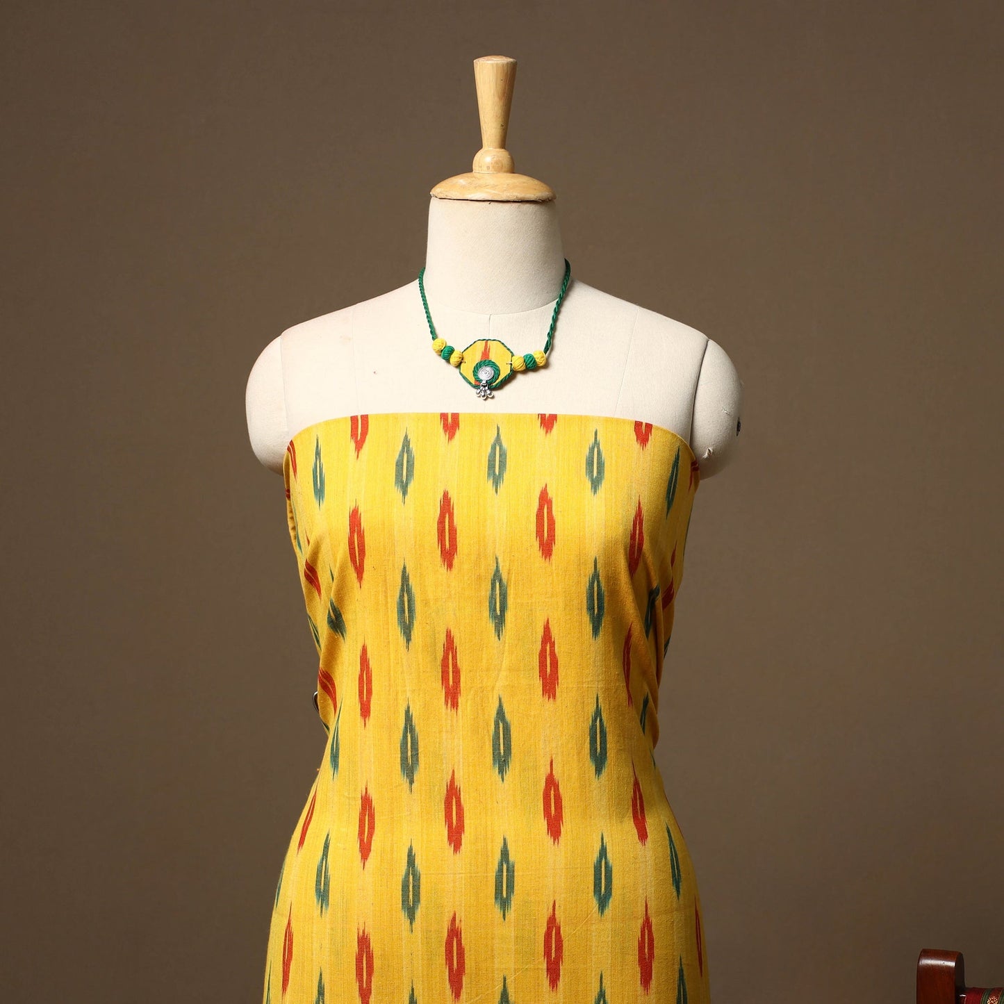 Pochampally ikat cotton 2pc unstitched dress material