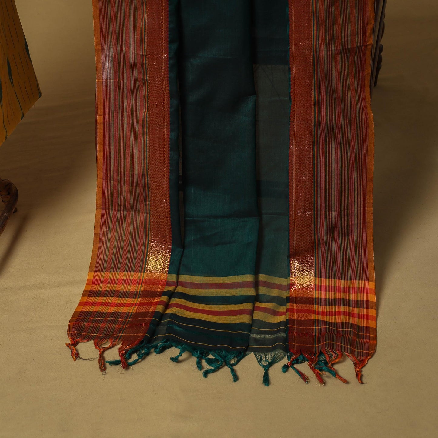 Pochampally ikat cotton 2pc unstitched dress material