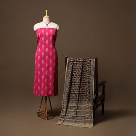 Pochampally ikat cotton 2pc unstitched dress material