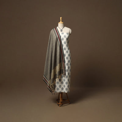 Pochampally ikat cotton 2pc unstitched dress material