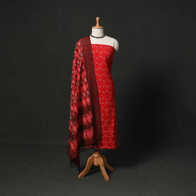 Pochampally ikat cotton 2pc unstitched dress material kurta