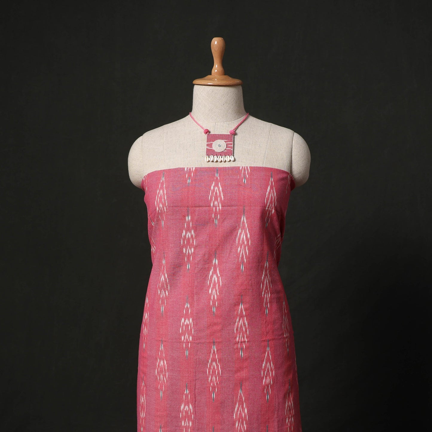 Pochampally ikat cotton 2pc unstitched dress material kurta