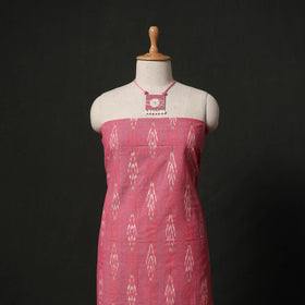 Pochampally ikat cotton 2pc unstitched dress material kurta