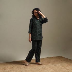 Pochampally ikat cotton night suit set 02 - handcrafted