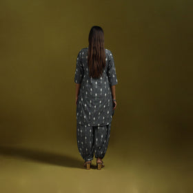 Pochampally ikat cotton night suit set 04 - handcrafted