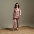 Pochampally ikat cotton night suit set 07 - handcrafted