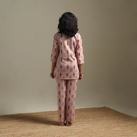 Pochampally ikat cotton night suit set 07 - handcrafted