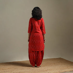 Pochampally ikat cotton night suit set 08 - handcrafted