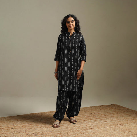 Pochampally ikat cotton night suit set 12 - handcrafted