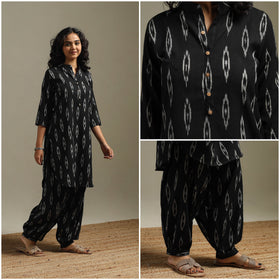 Pochampally ikat cotton night suit set 12 - handcrafted
