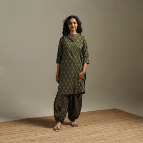 Pochampally ikat cotton night suit set 13 - handcrafted