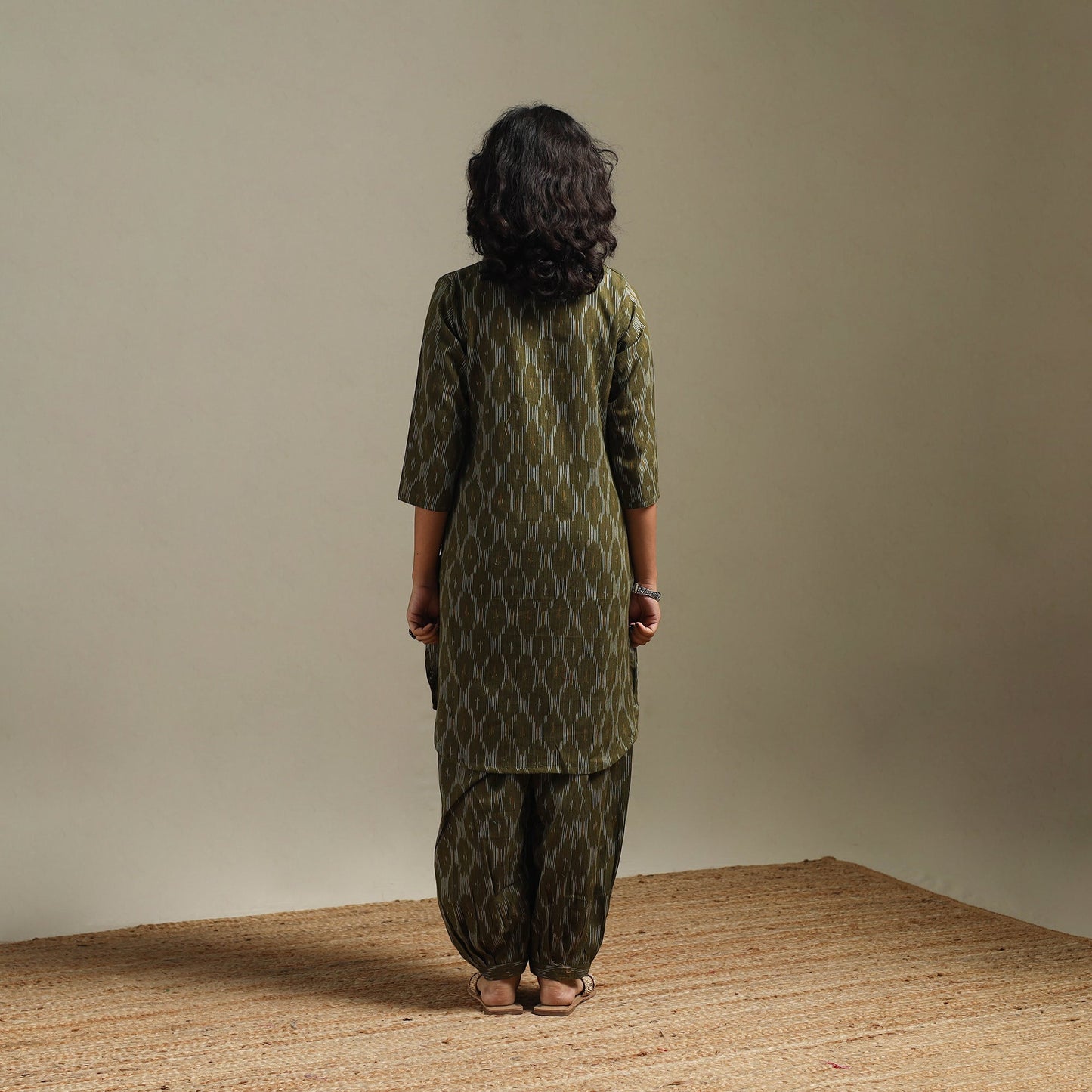Pochampally ikat cotton night suit set 13 - handcrafted