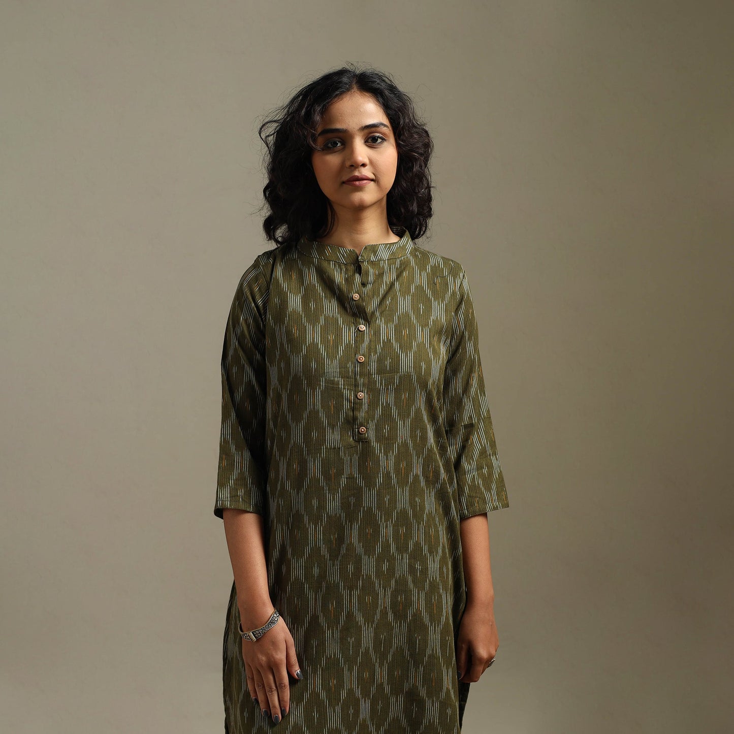 Pochampally ikat cotton night suit set 13 - handcrafted