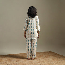 Pochampally ikat cotton night suit set 15 - handcrafted