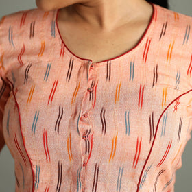 Pochampally ikat cotton stitched blouse - handcrafted