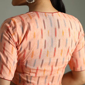 Pochampally ikat cotton stitched blouse - handcrafted