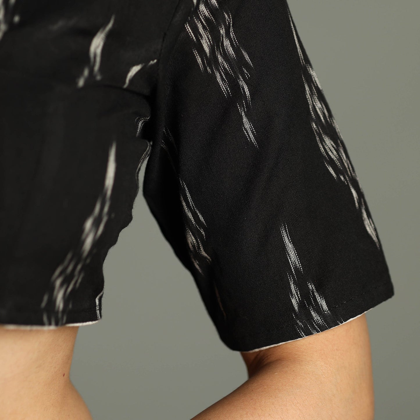 Pochampally ikat cotton stitched blouse - handcrafted