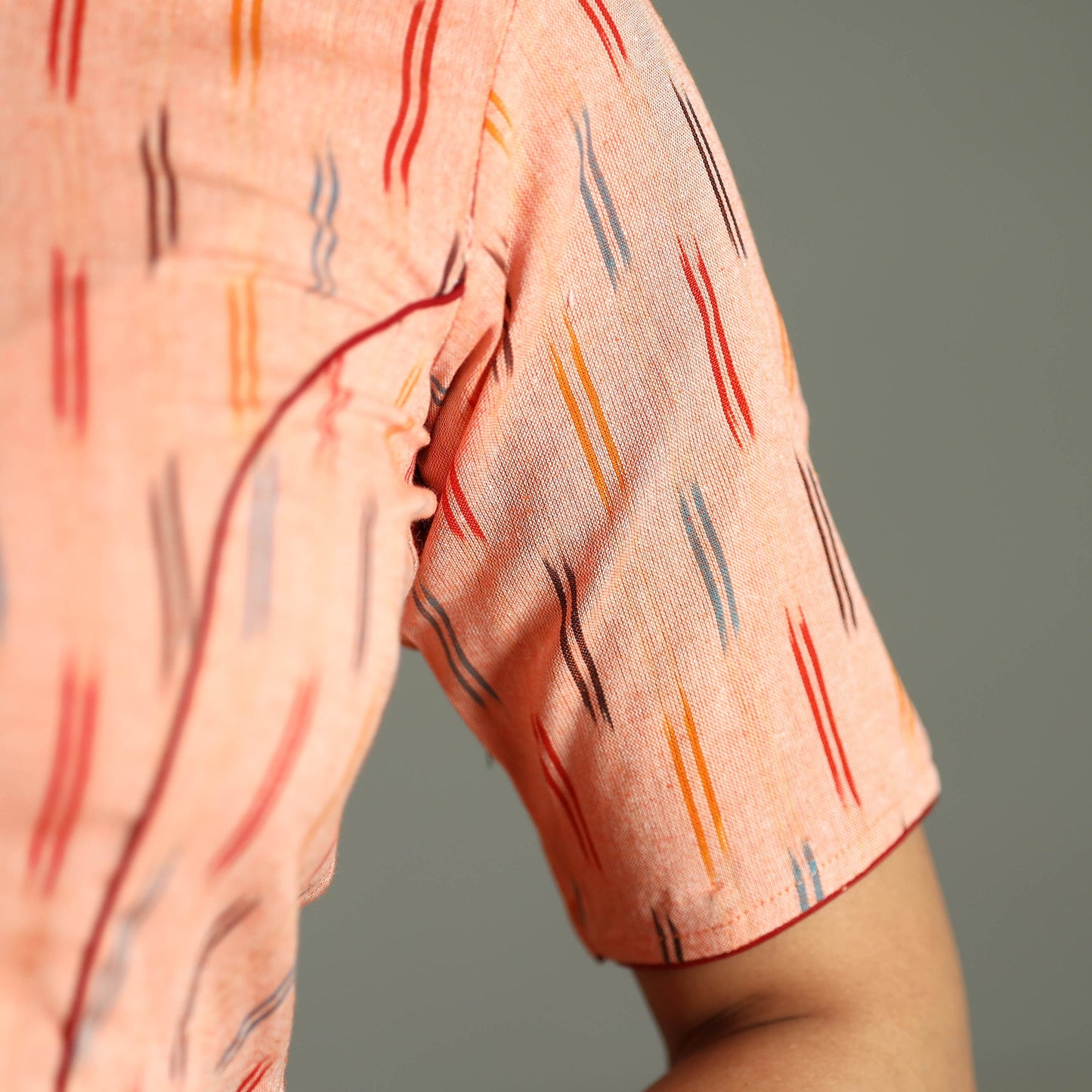 Pochampally ikat cotton stitched blouse - handcrafted