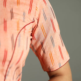 Pochampally ikat cotton stitched blouse - handcrafted