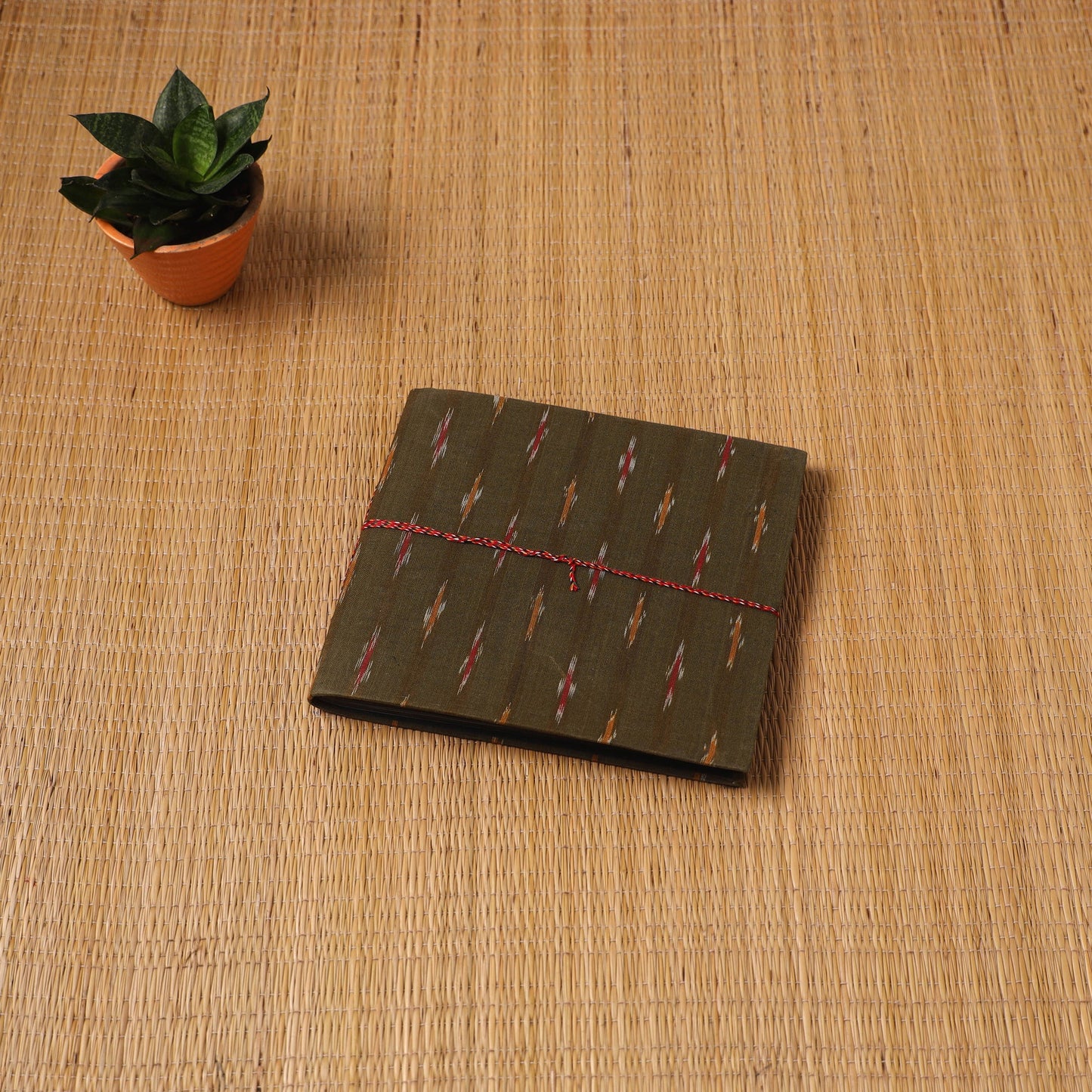 Pochampally ikat fabric cover handmade paper photo album (9