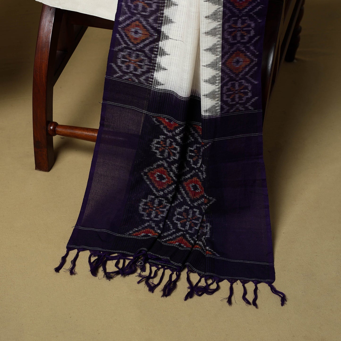 Pochampally ikat handloom cotton 3pc unstitched dress