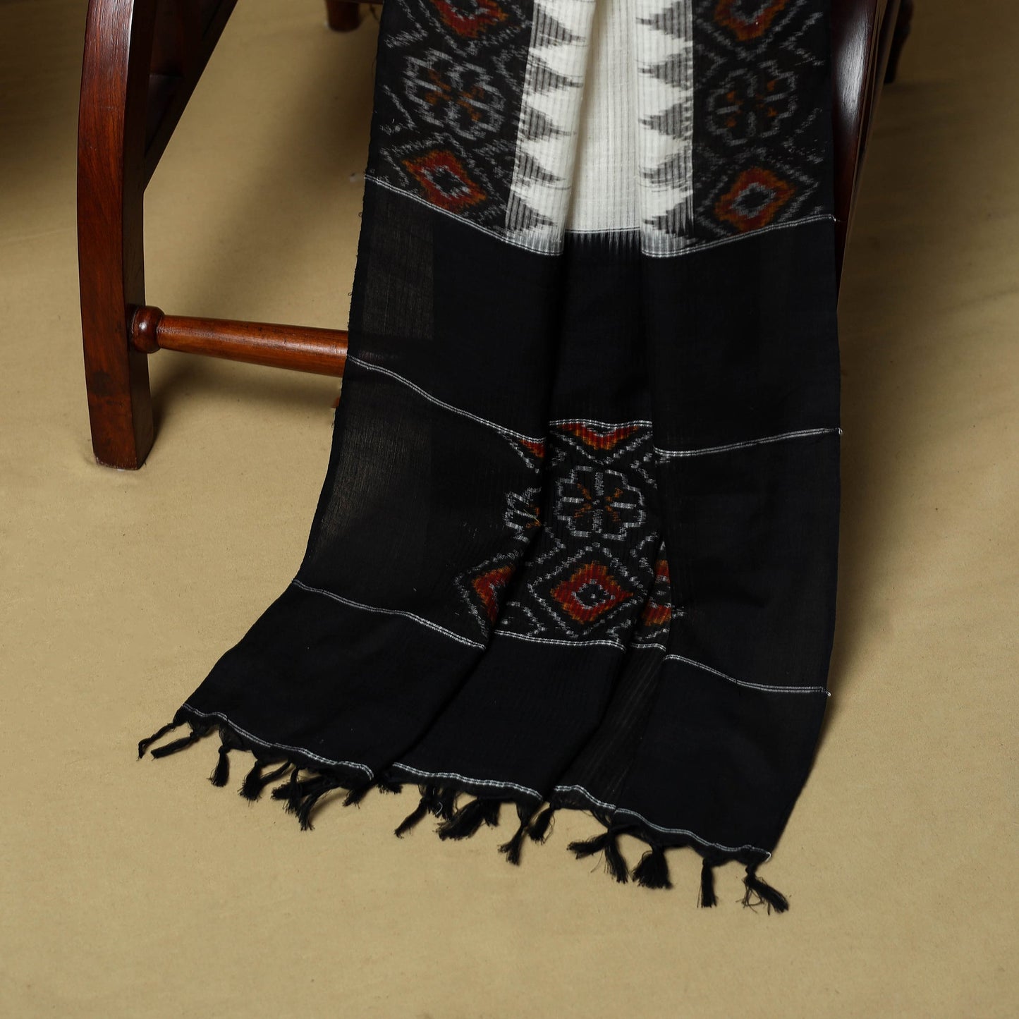 Pochampally ikat handloom cotton 3pc unstitched dress