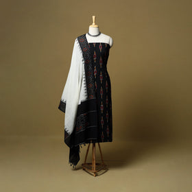 Pochampally ikat handloom cotton 3pc unstitched dress