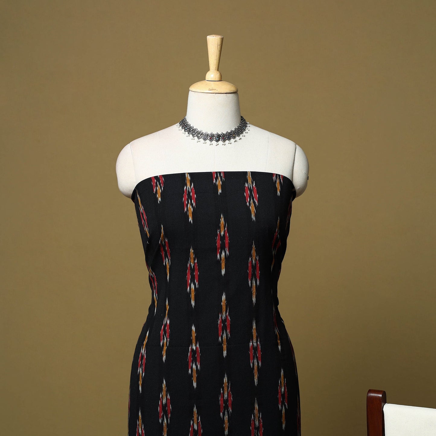 Pochampally ikat handloom cotton 3pc unstitched dress