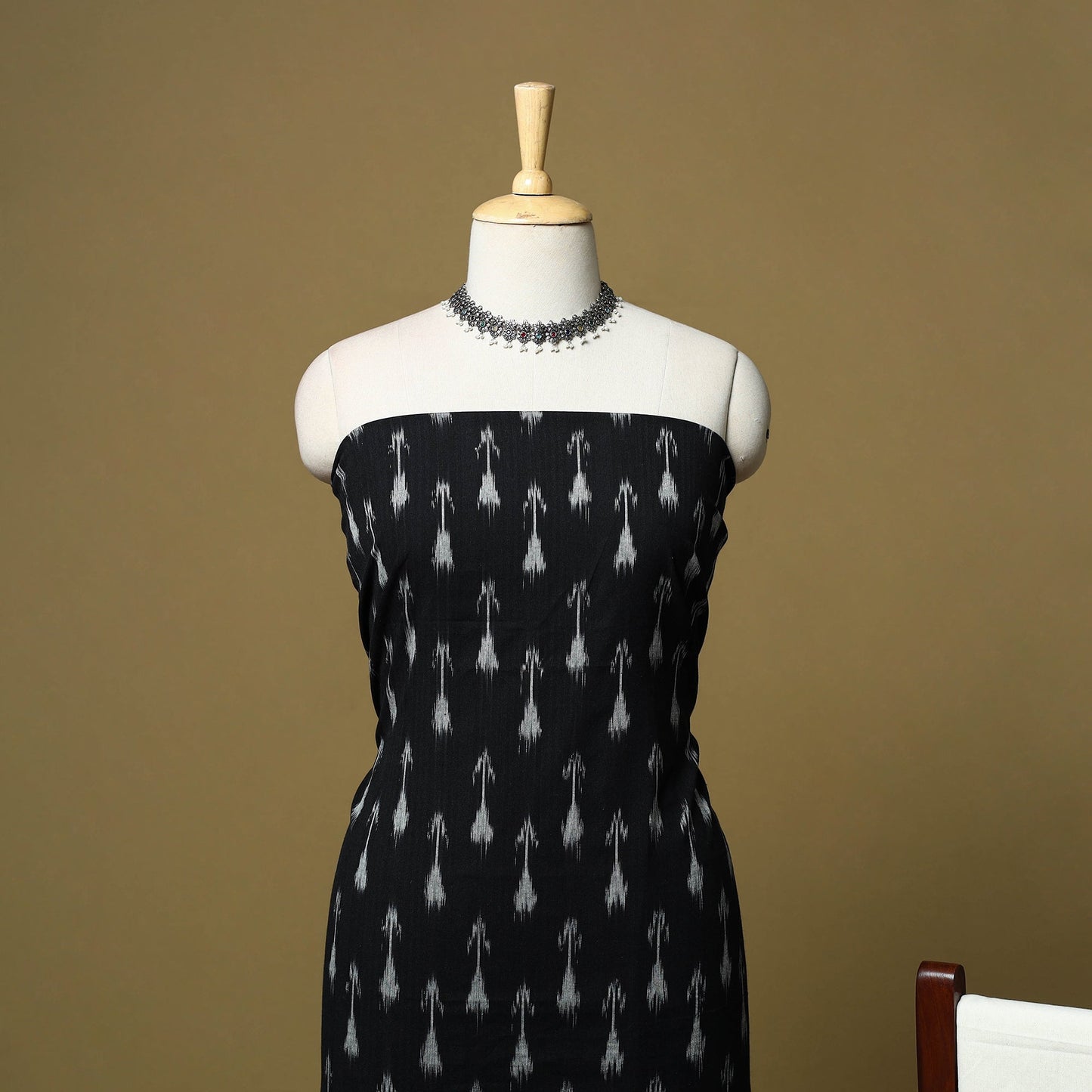 Pochampally ikat handloom cotton 3pc unstitched dress