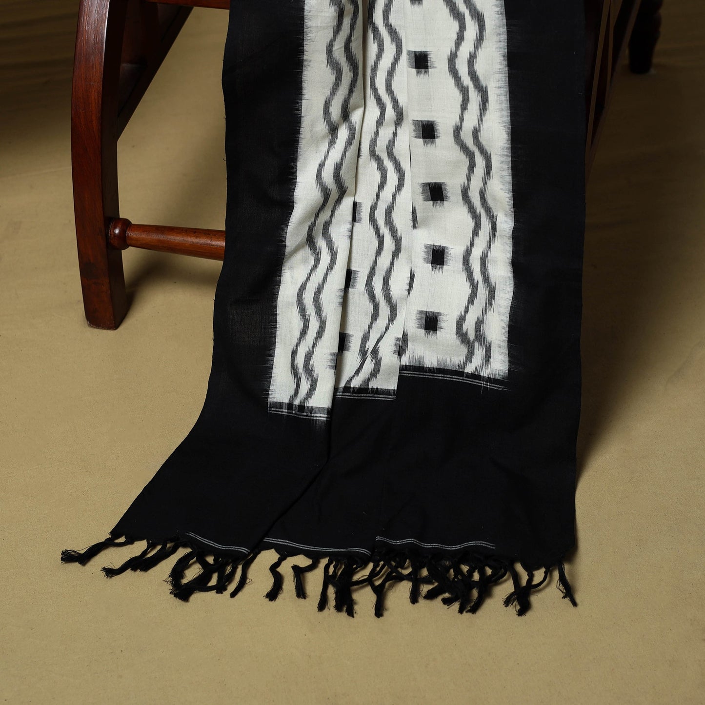 Pochampally ikat handloom cotton 3pc unstitched dress