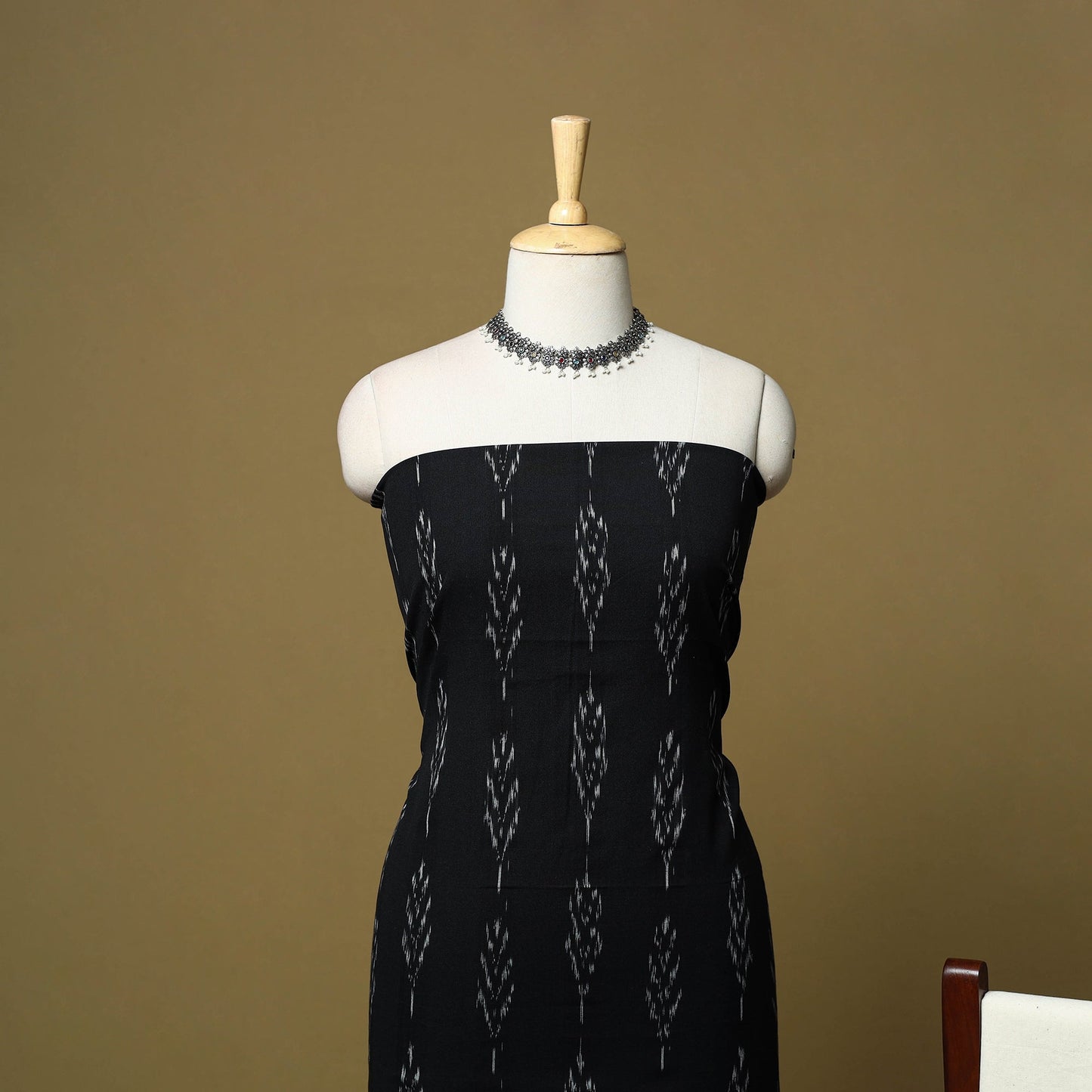 Pochampally ikat handloom cotton 3pc unstitched dress