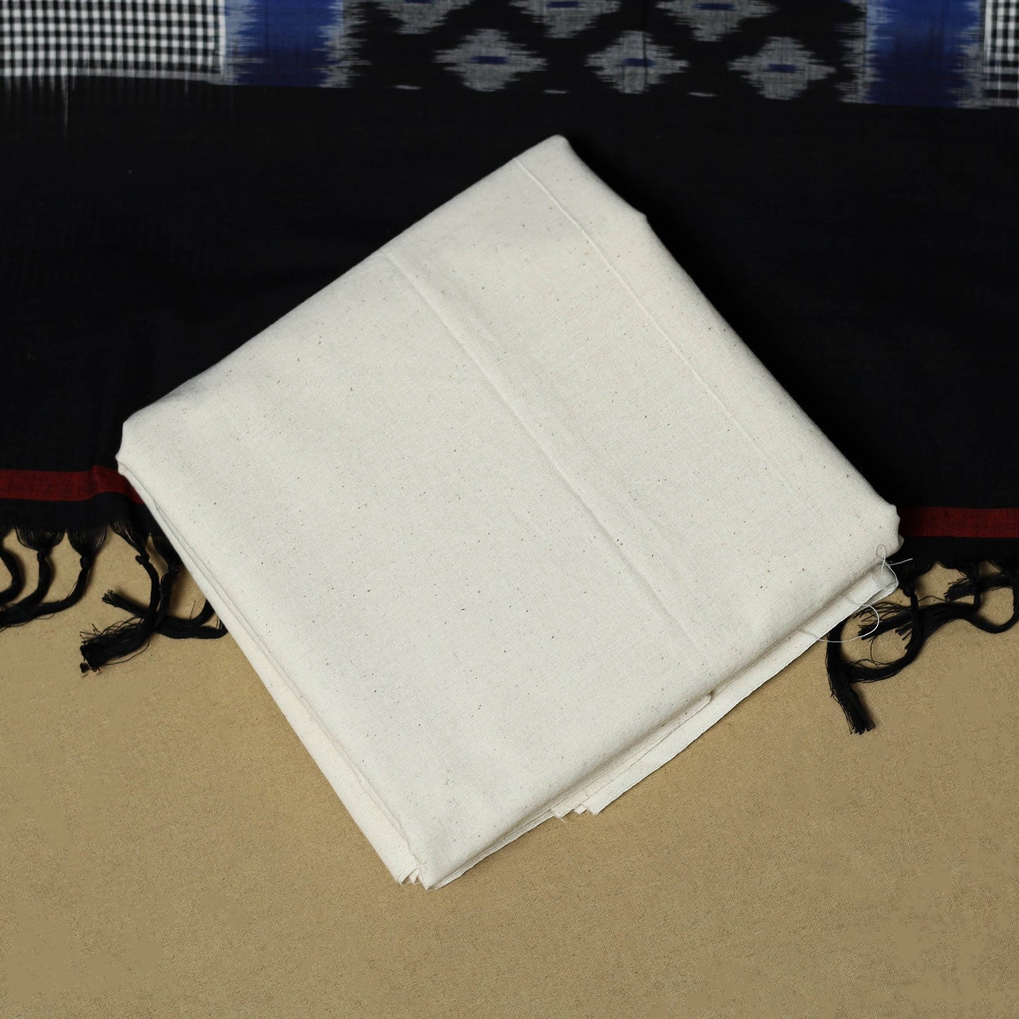 Pochampally ikat handloom cotton 3pc unstitched dress