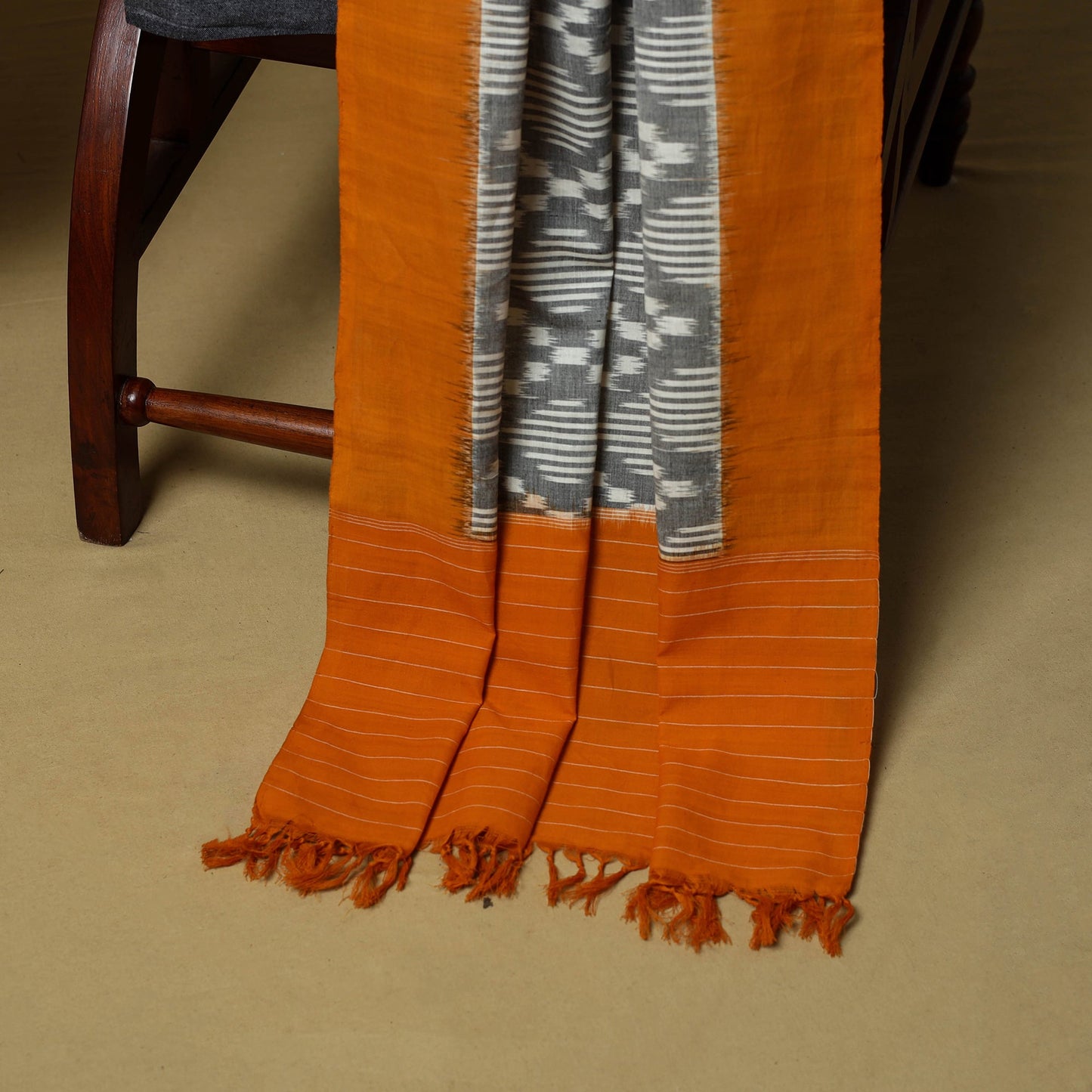 Pochampally ikat handloom cotton 3pc unstitched dress