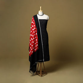 Pochampally ikat handloom cotton 3pc unstitched dress