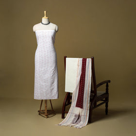 Pochampally ikat handloom cotton 3pc unstitched dress