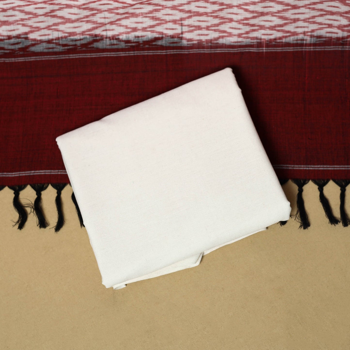 Pochampally ikat handloom cotton 3pc unstitched dress