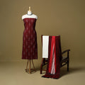 Pochampally ikat handloom cotton 3pc unstitched dress