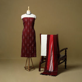 Pochampally ikat handloom cotton 3pc unstitched dress