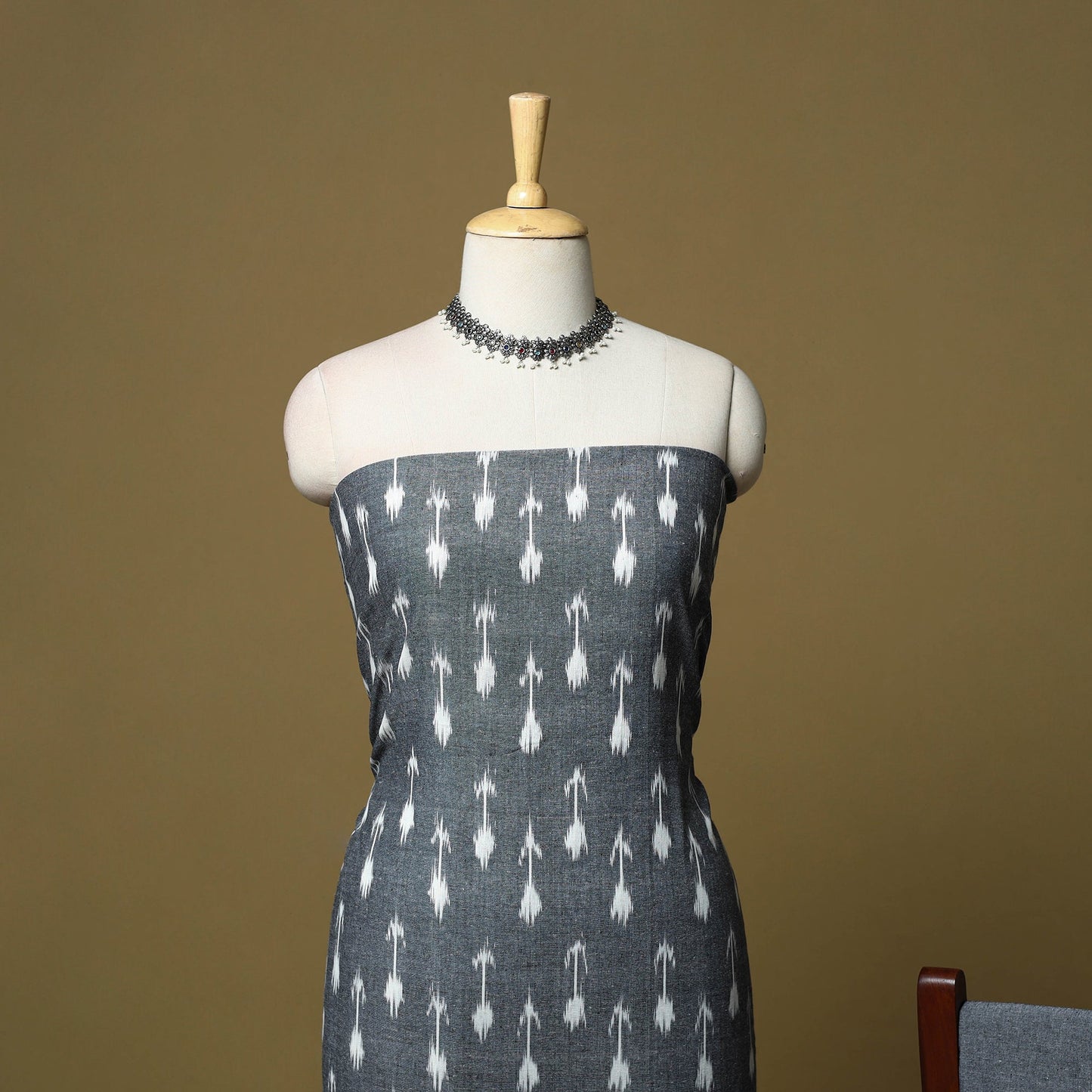 Pochampally ikat handloom cotton 3pc unstitched dress