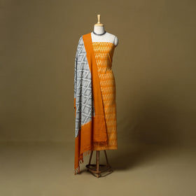 Pochampally ikat handloom cotton 3pc unstitched dress