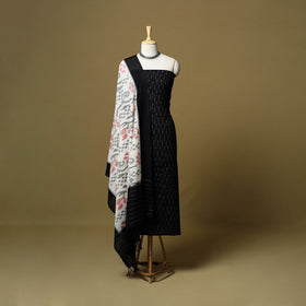 Pochampally ikat handloom cotton 3pc unstitched dress