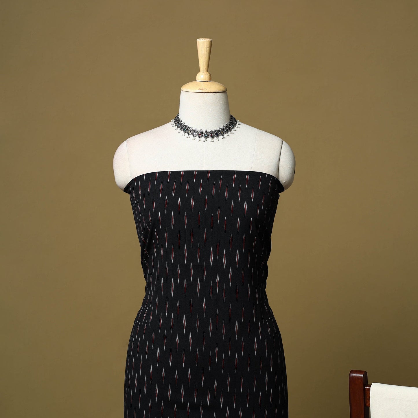 Pochampally ikat handloom cotton 3pc unstitched dress