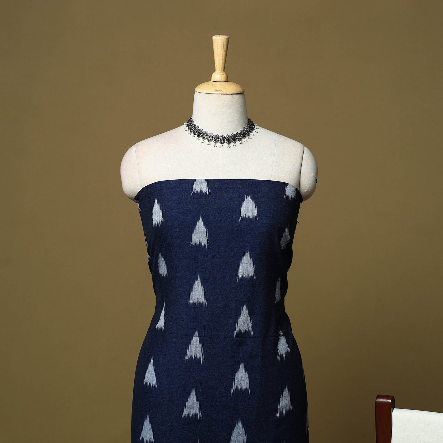 Pochampally ikat handloom cotton 3pc unstitched dress