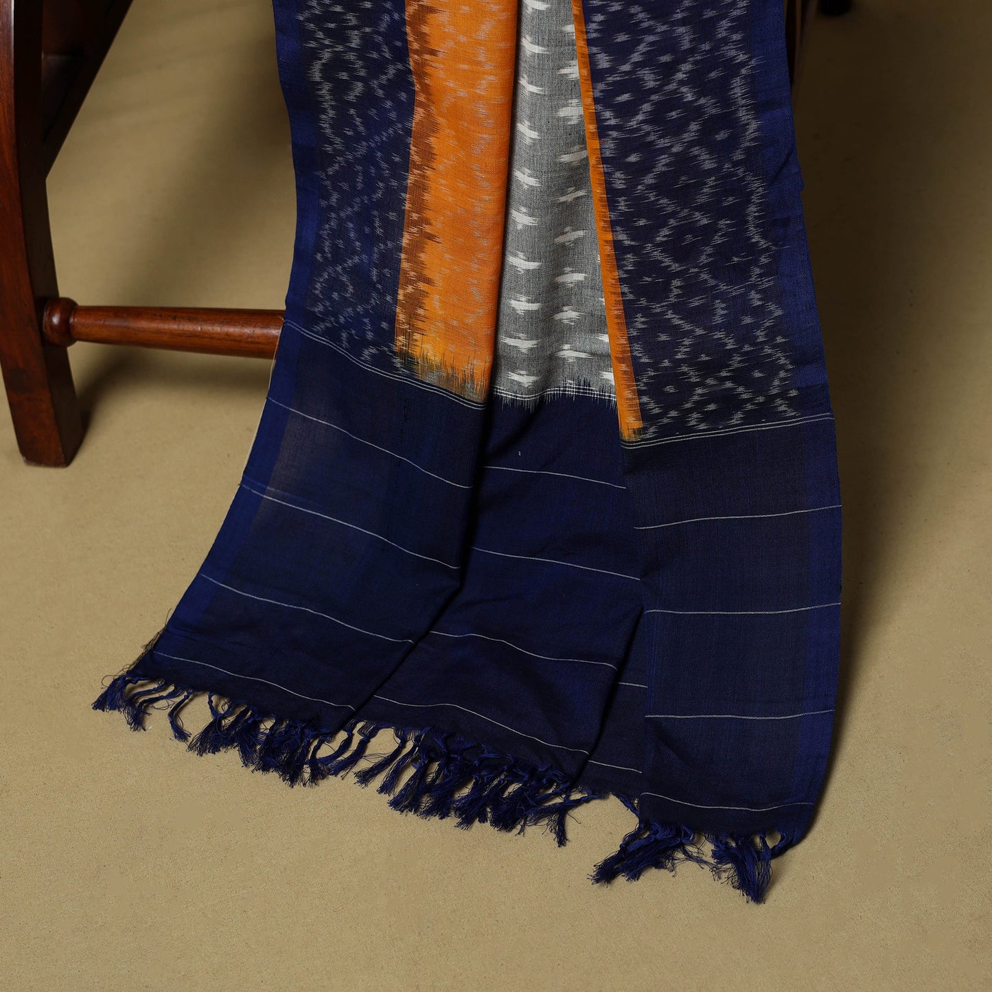 Pochampally ikat handloom cotton 3pc unstitched dress