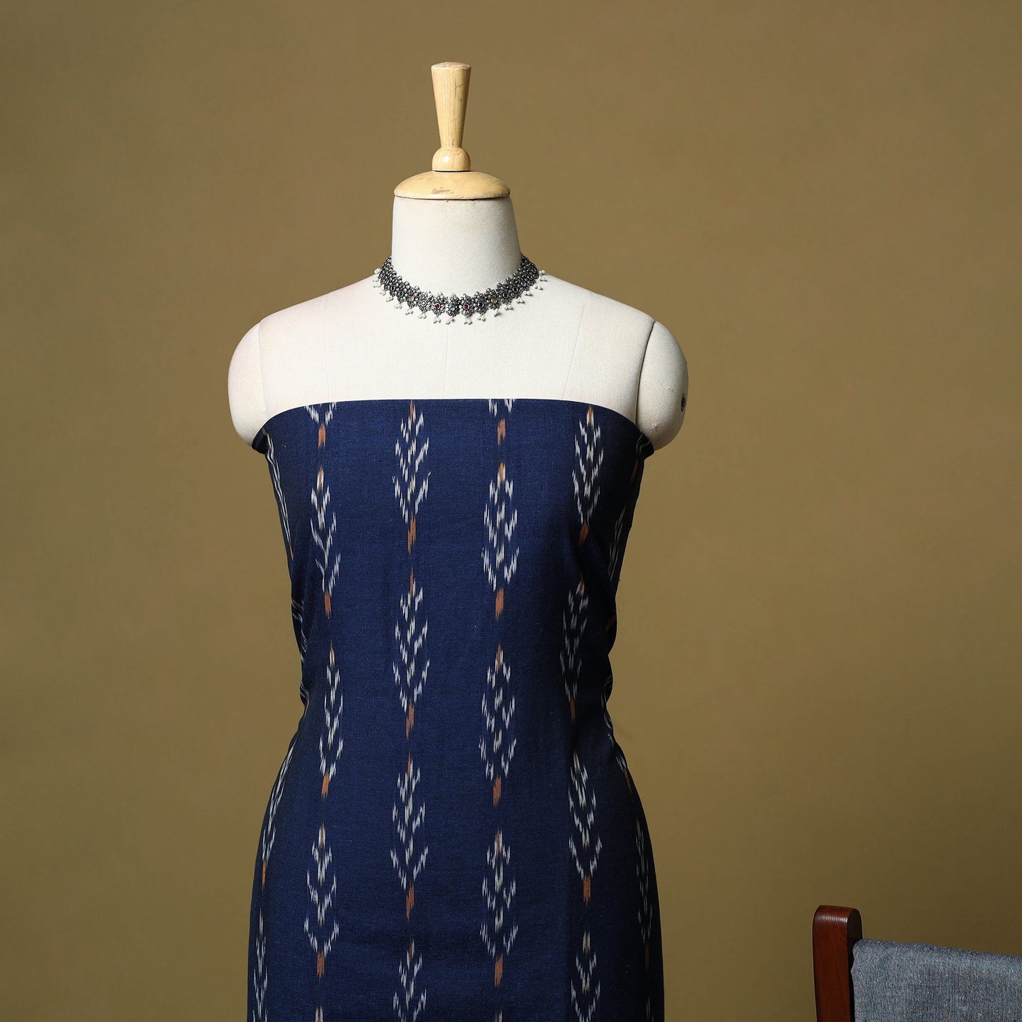 Pochampally ikat handloom cotton 3pc unstitched dress