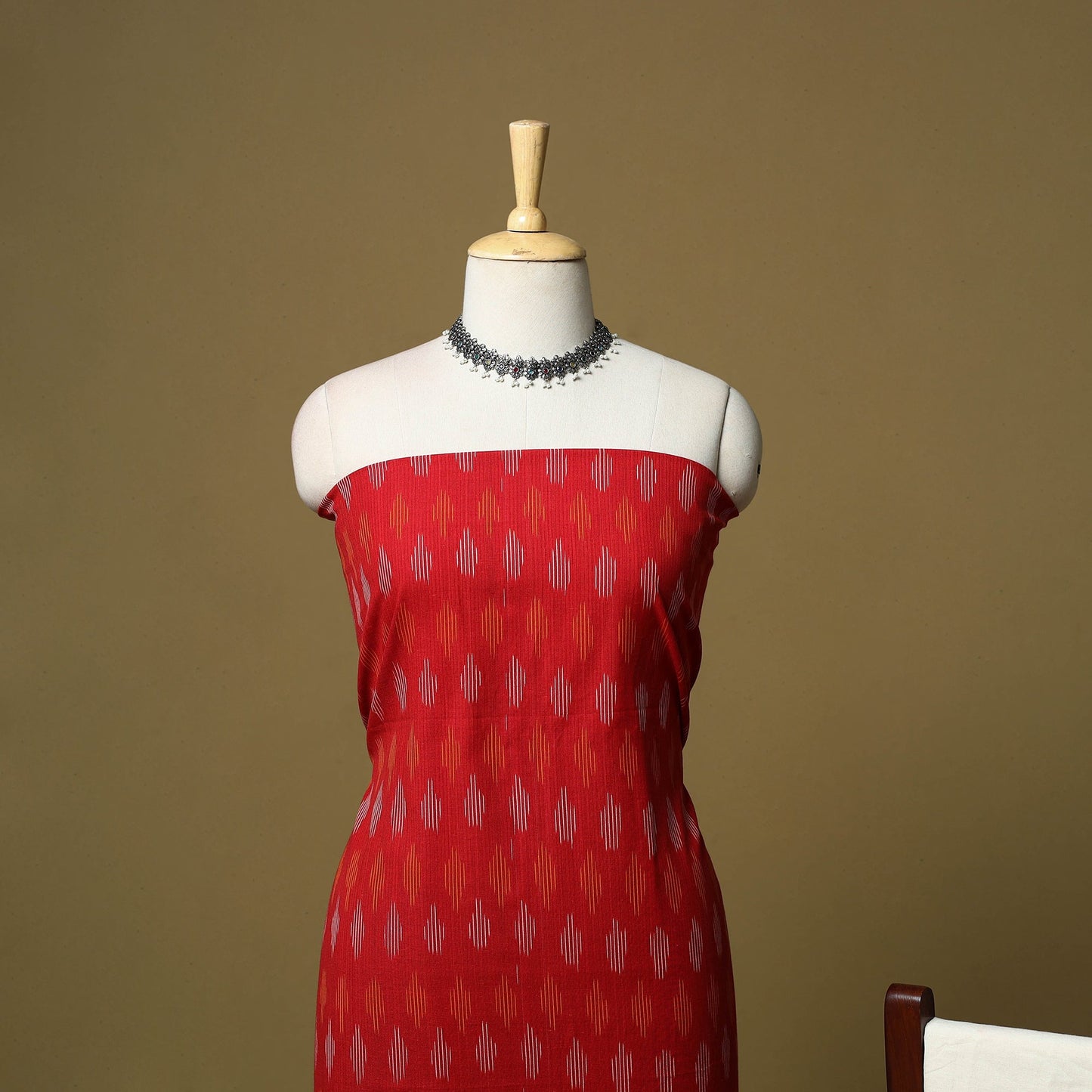 Pochampally ikat handloom cotton 3pc unstitched dress