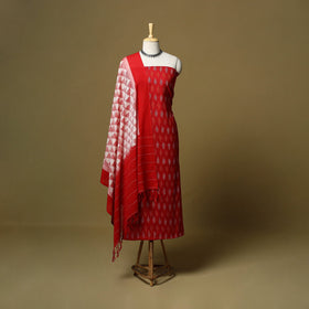 Pochampally ikat handloom cotton 3pc unstitched dress