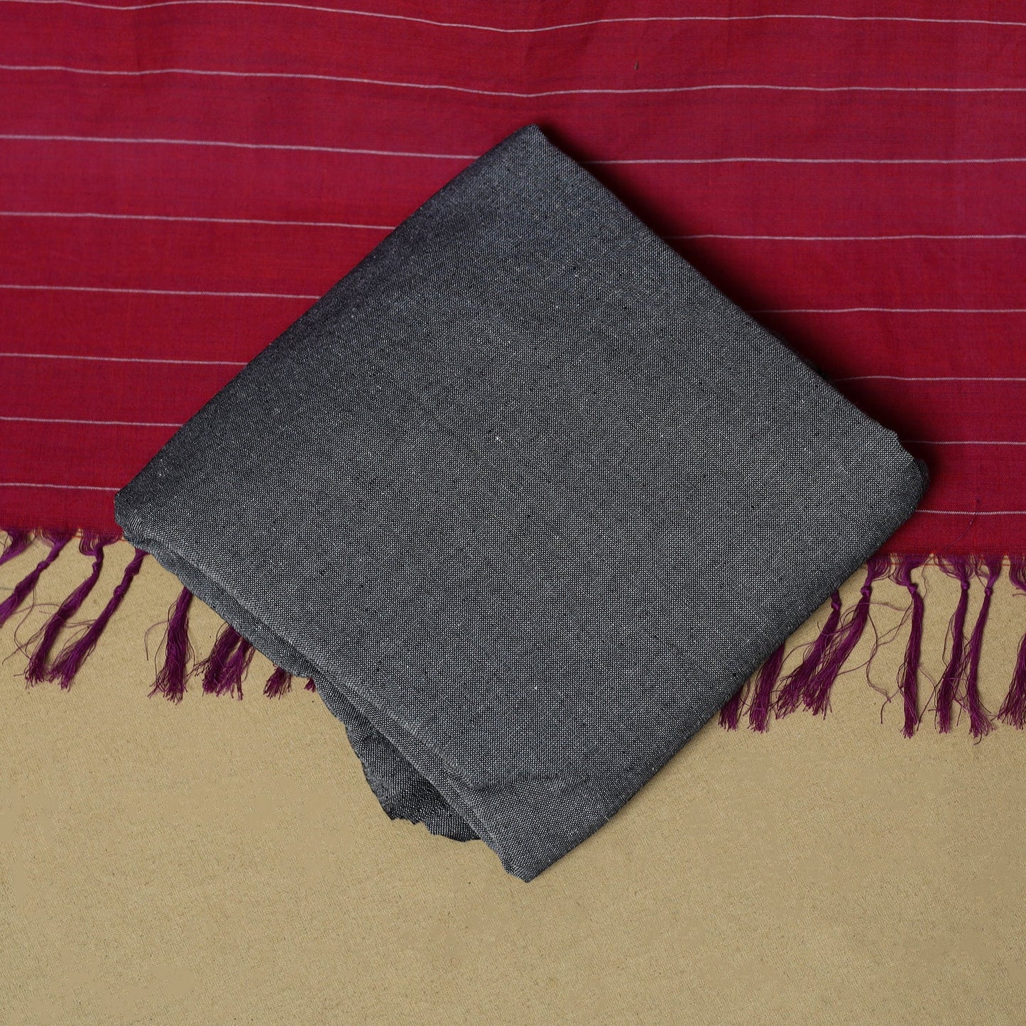 Pochampally ikat handloom cotton 3pc unstitched dress