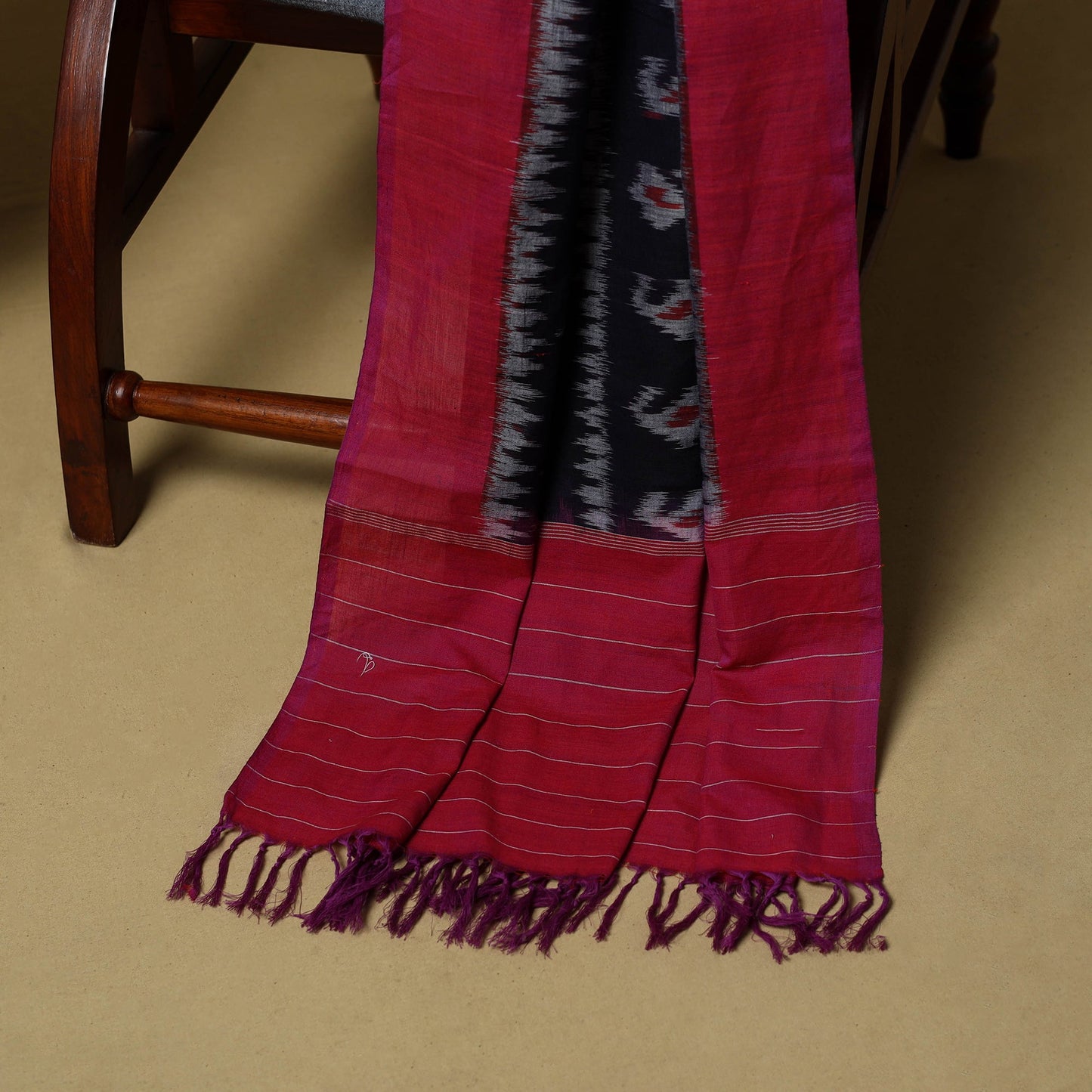 Pochampally ikat handloom cotton 3pc unstitched dress